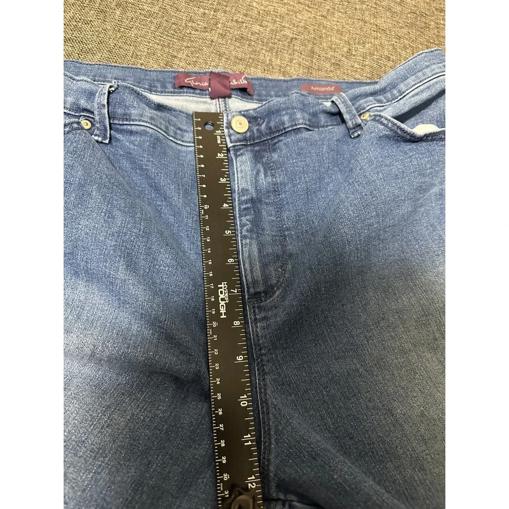 Gloria Vanderbilt Women's 20W Jeans Amanda Classic Tapered High‎ Rise Blue Denim